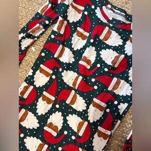 Festive Santa Kids Pajama Top - Red and Green